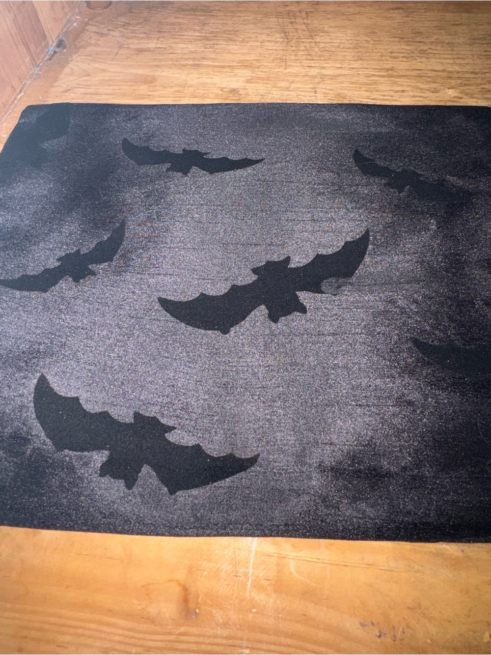 Pretty Halloween Bat Table Runner - Black